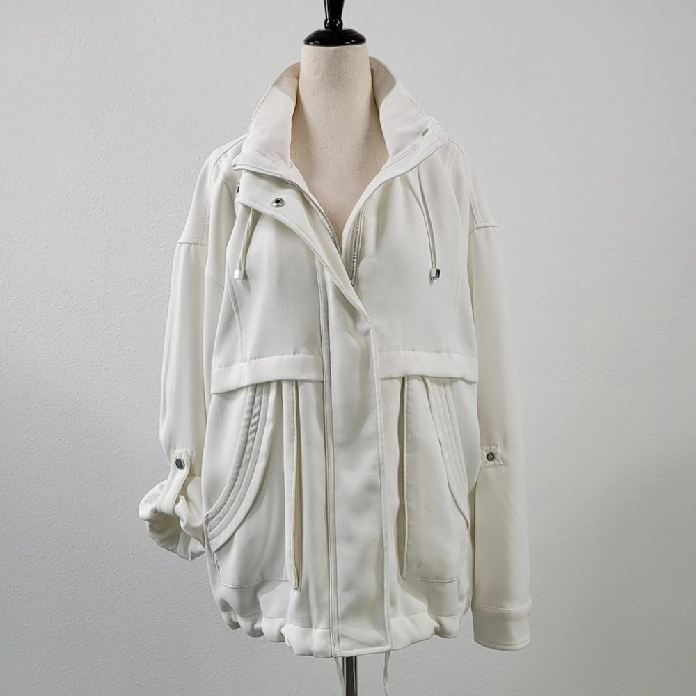 KENSIE crepe blouson jacket Sz S